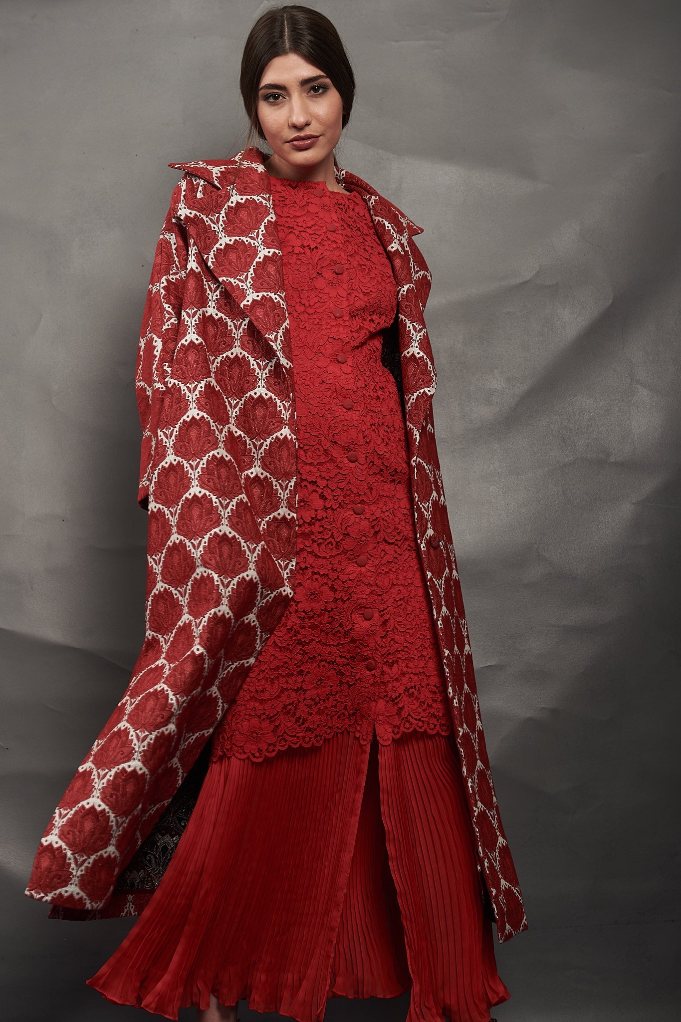 Coat Red Pattern
