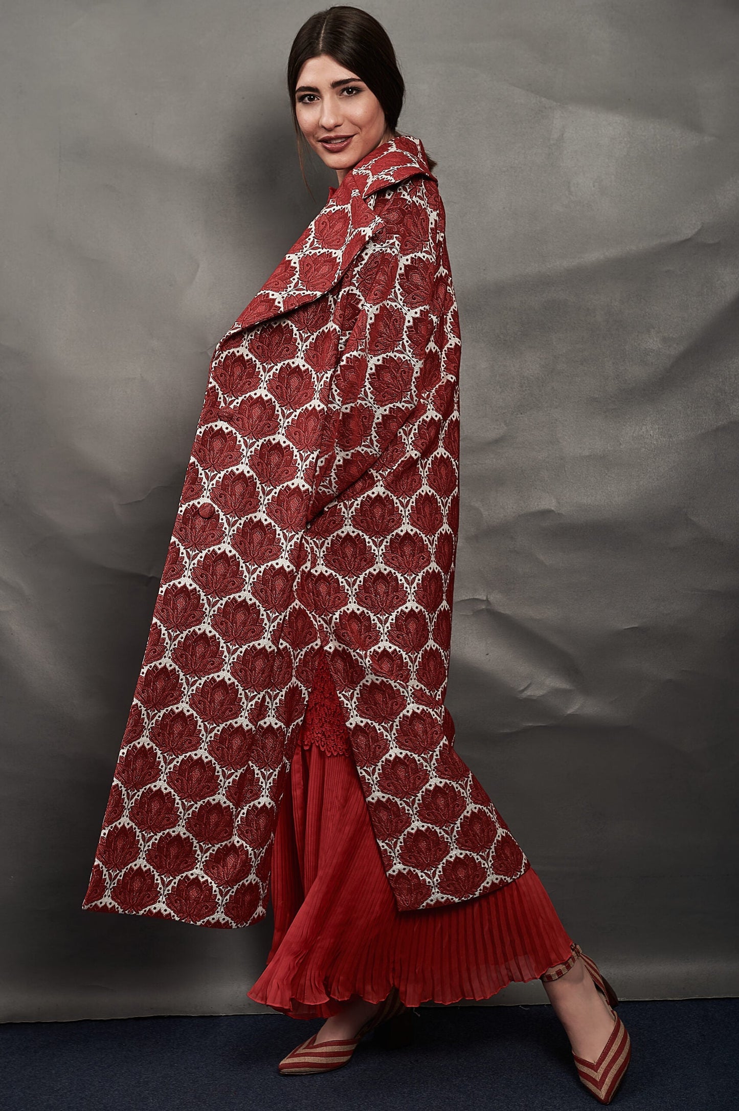 Coat Red Pattern