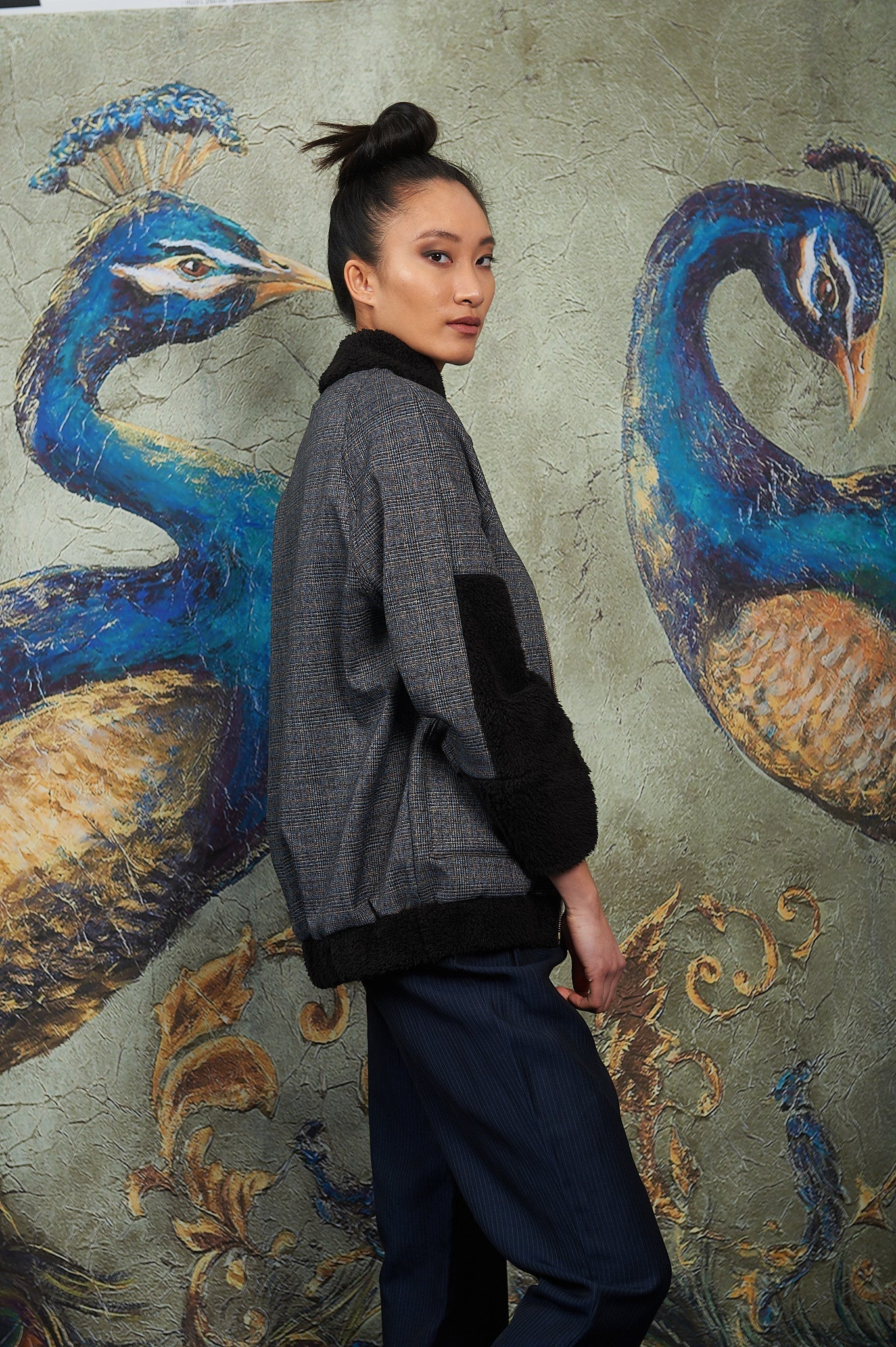 Karierte Jacke