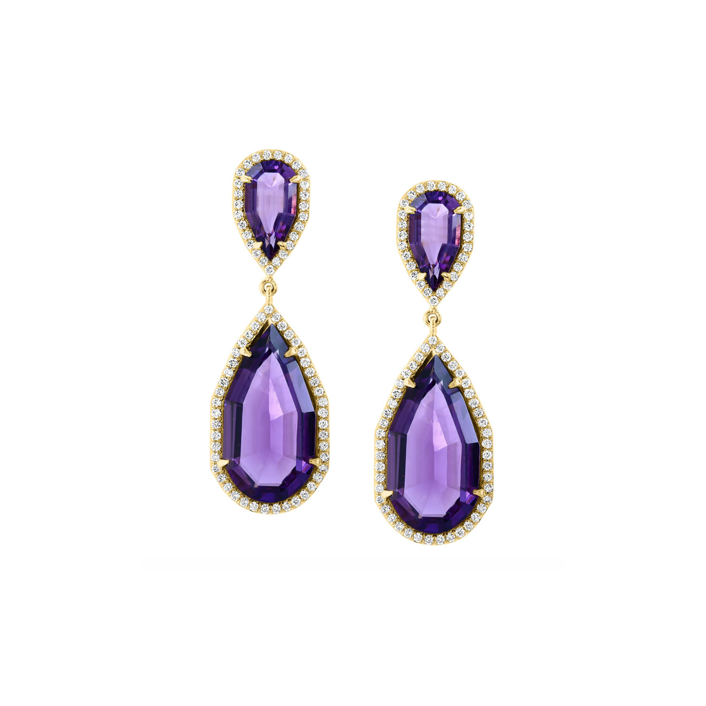 18K Gold Pear Drop Earrings