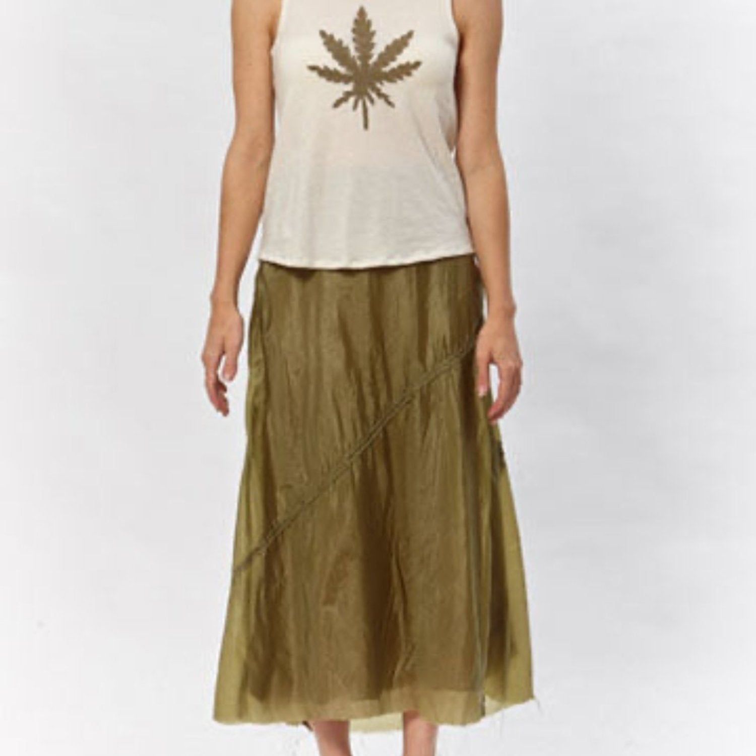 Harriet Parachute Skirt-Olive