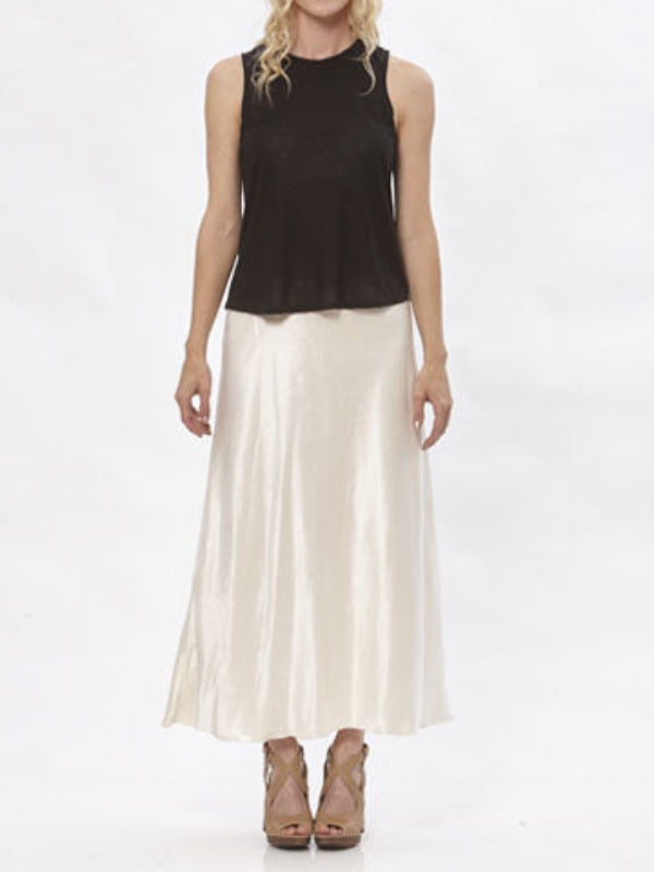 Katherine Skirt-Hemp/Silk-Creme