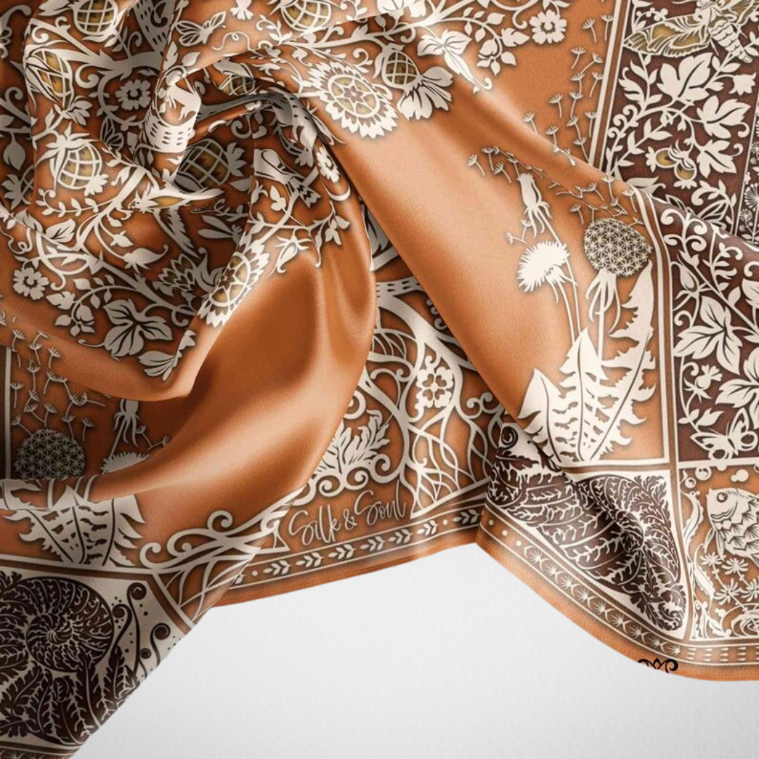 Tree Of Life Scarf In Rust