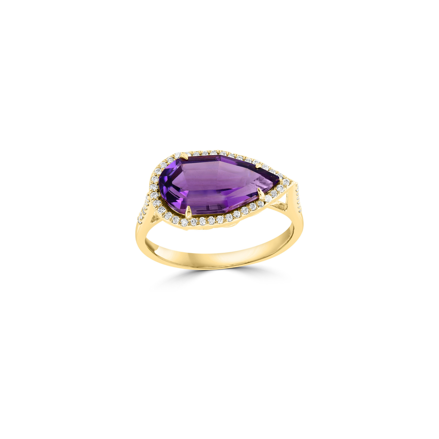 18K Gold Pearish Diamond Ring