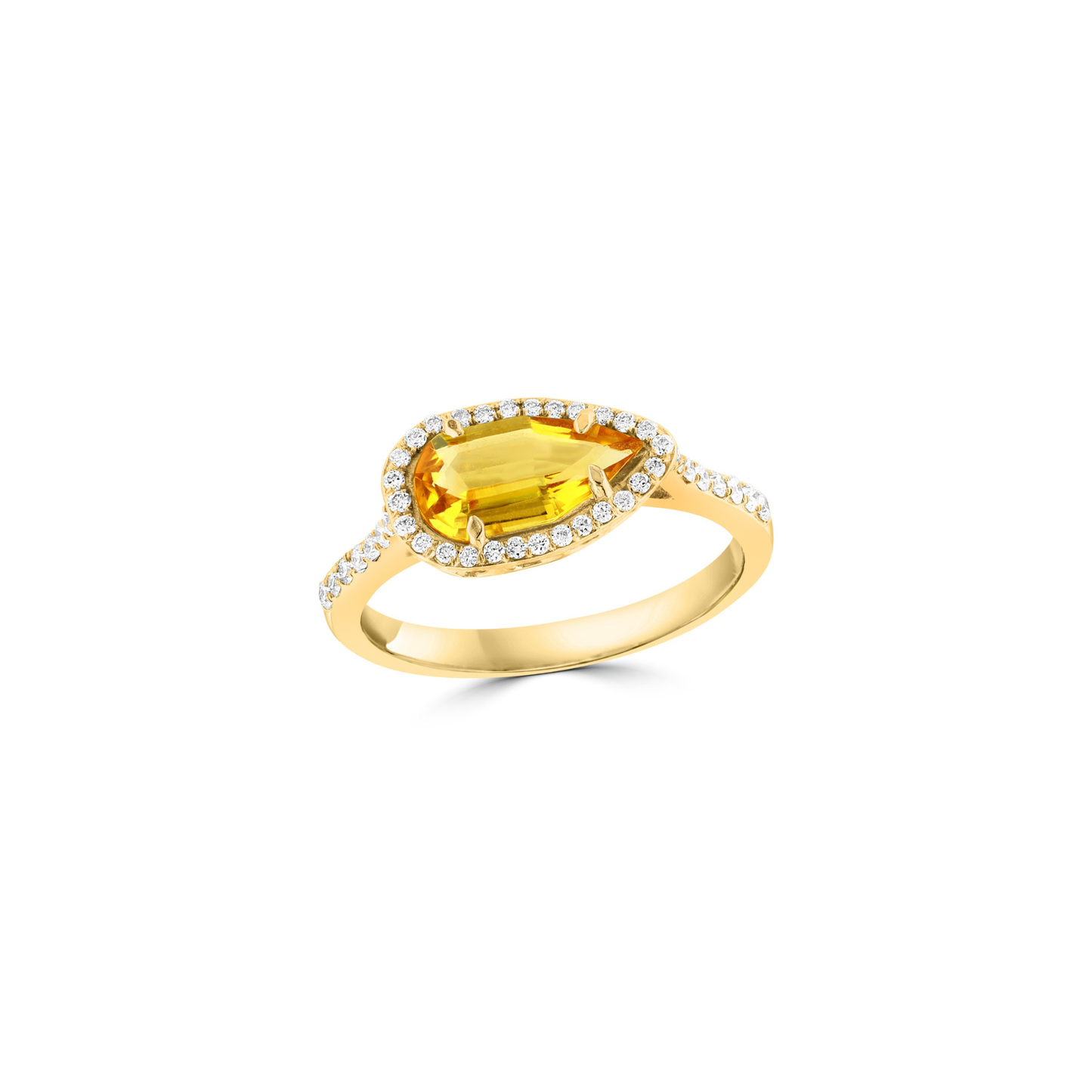 18K Gold Pearish Diamond Ring