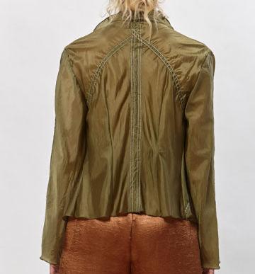 Elinor Flutter Front Jacket-Olive