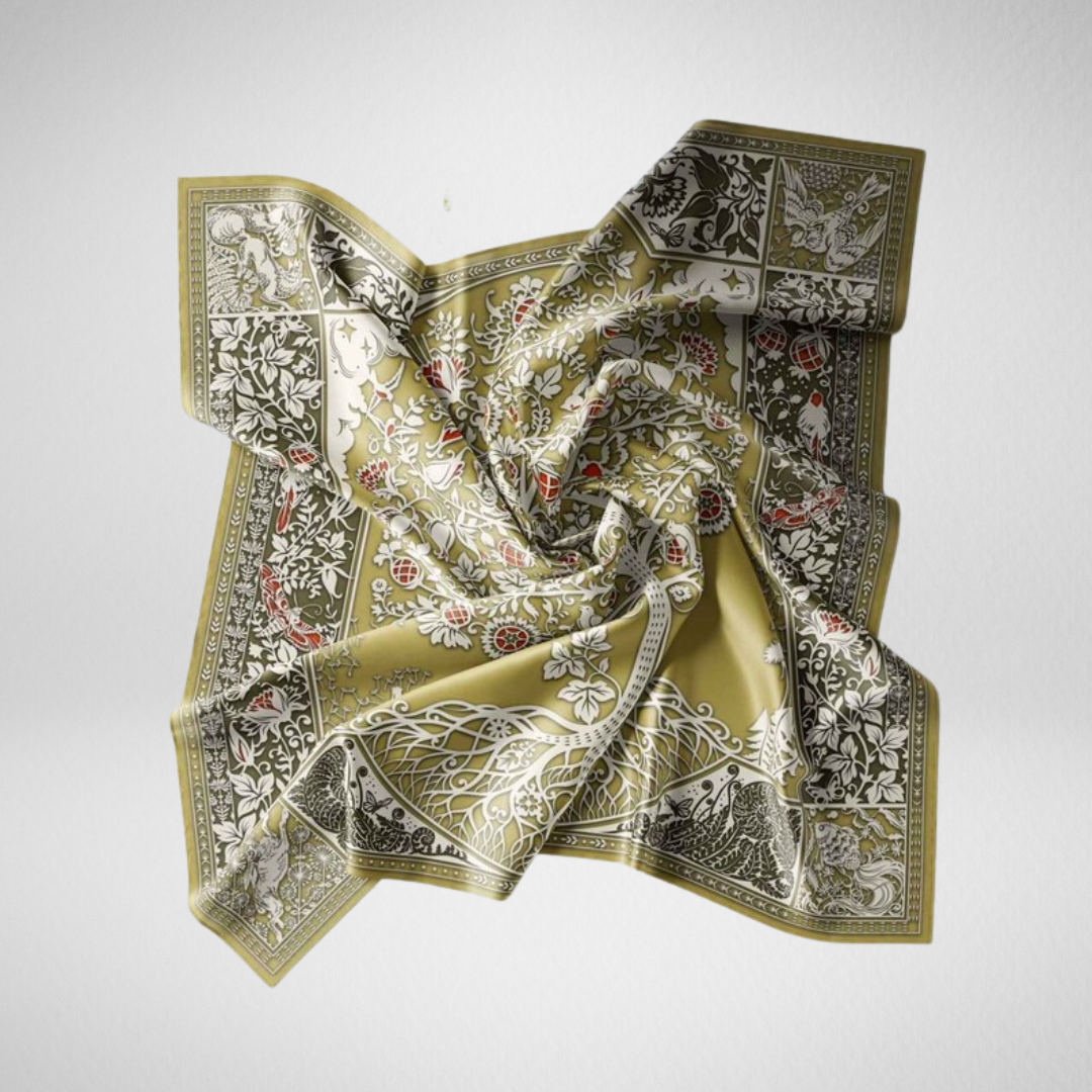Tree Of Life Scarf In Chartreuse