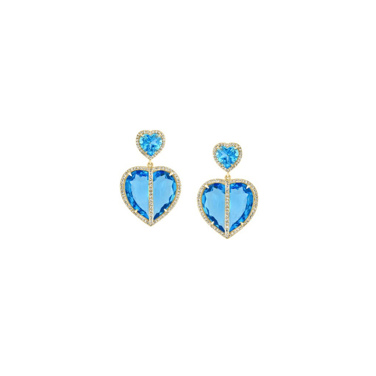 18K Gold Heart Earrings