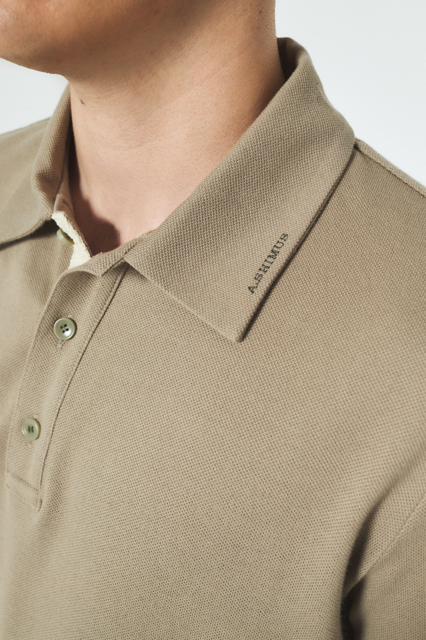 Men's Cotton Polo Shirt with Fancy Tweed