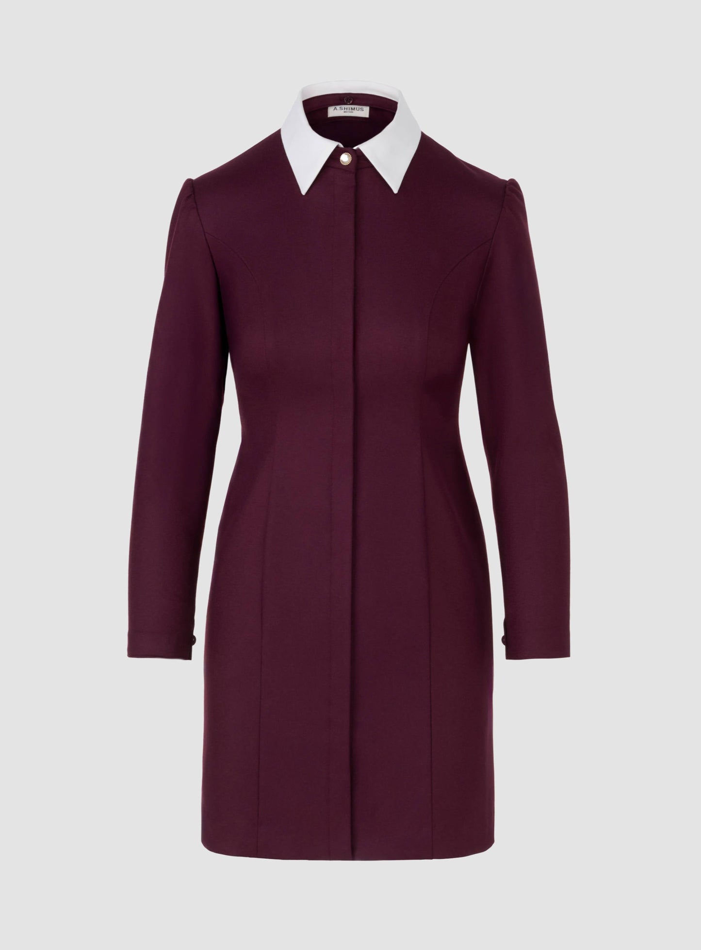 Long Sleeve Wool Shirt Dress