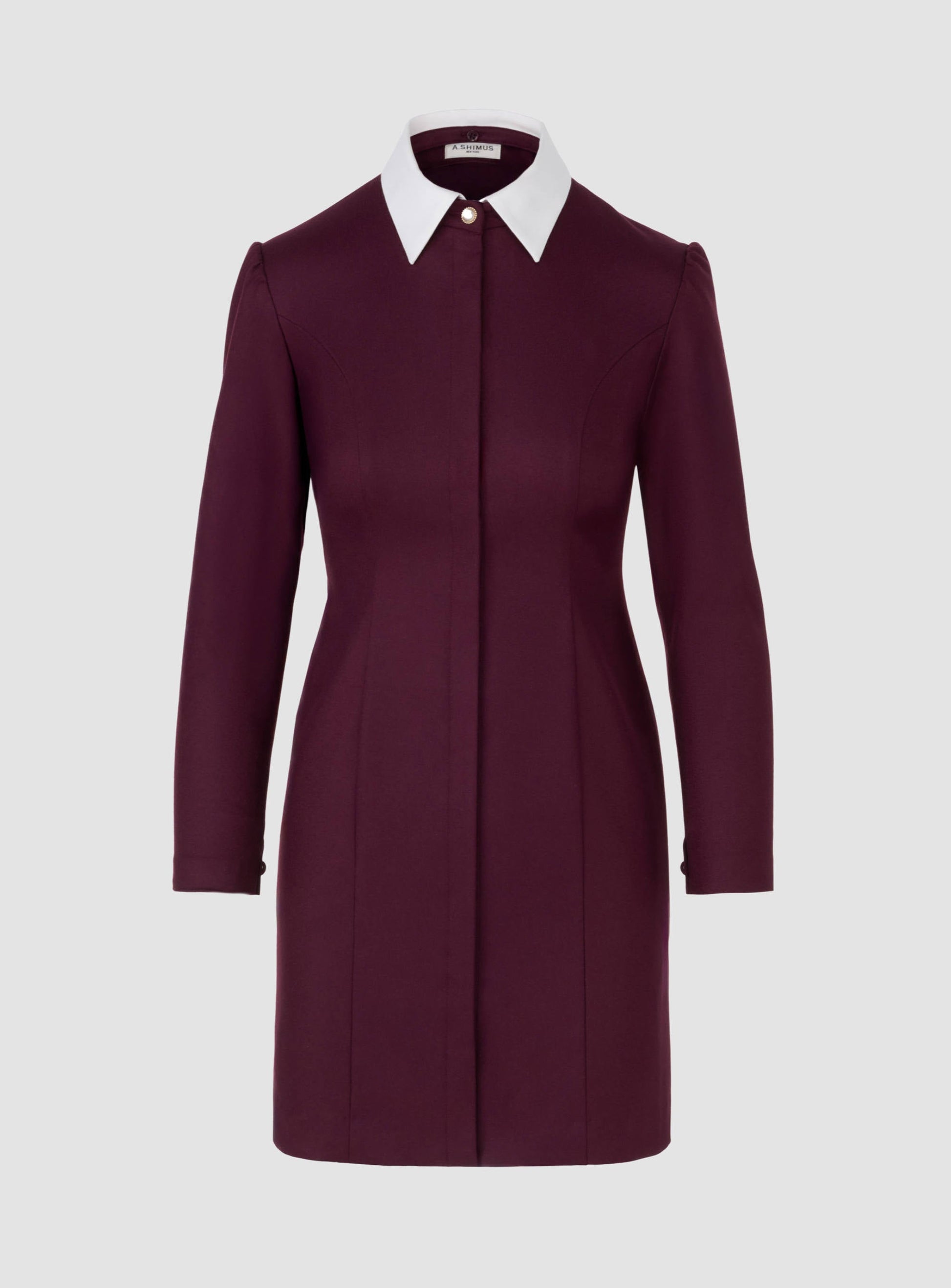 Long Sleeve Wool Shirt Dress