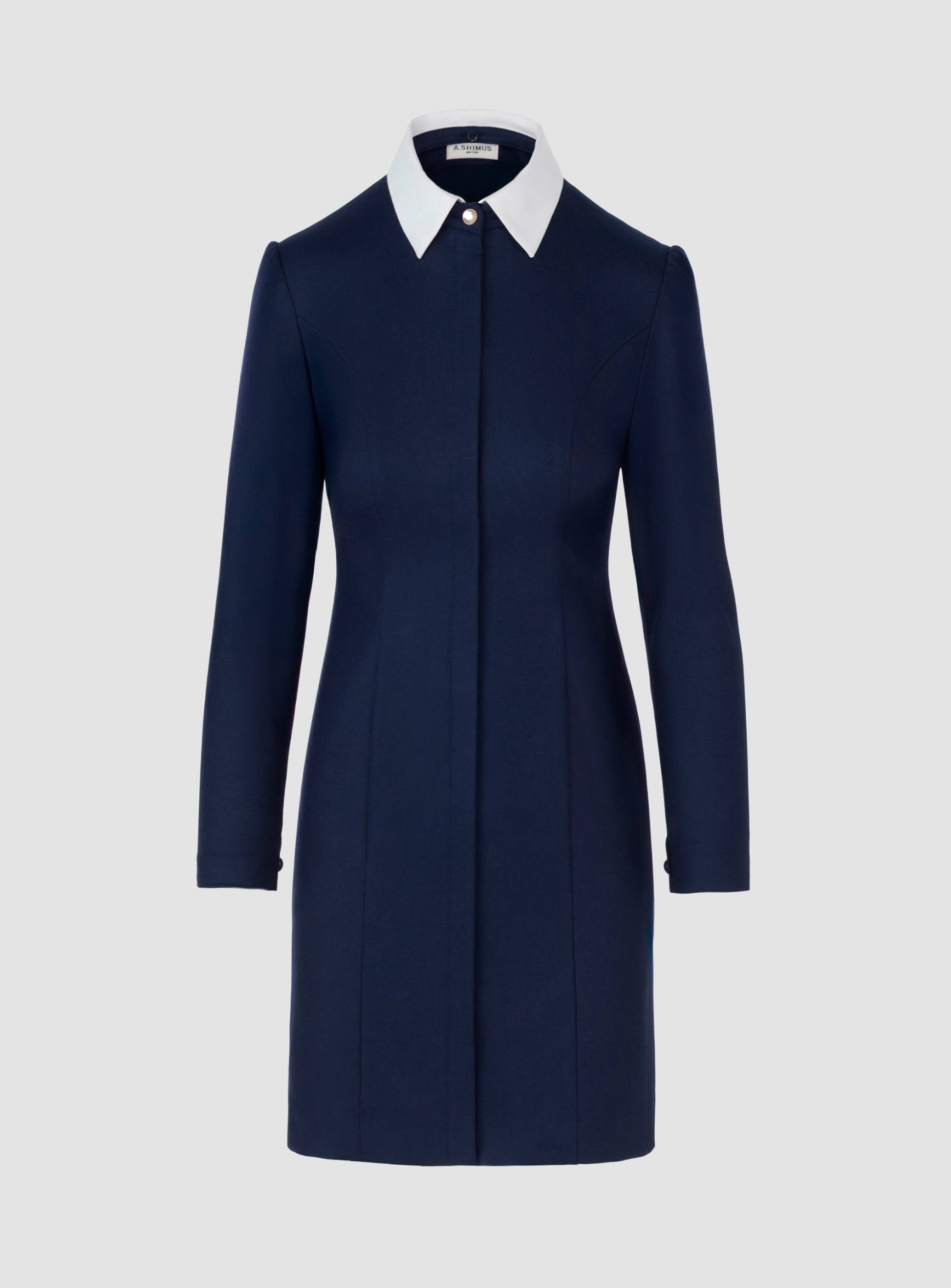 Long Sleeve Wool Shirt Dress