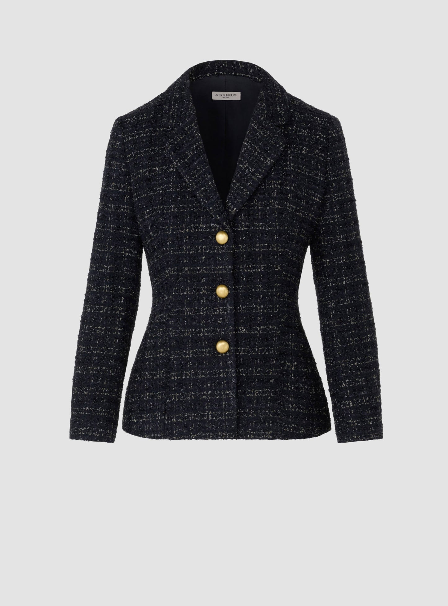 Single-Breasted Fancy Tweed Jacket
