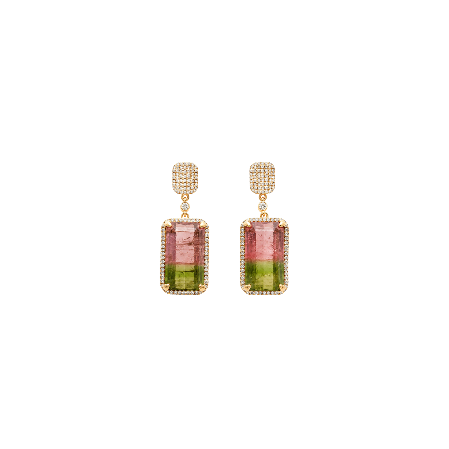Watermelon Tourmaline Earrings
