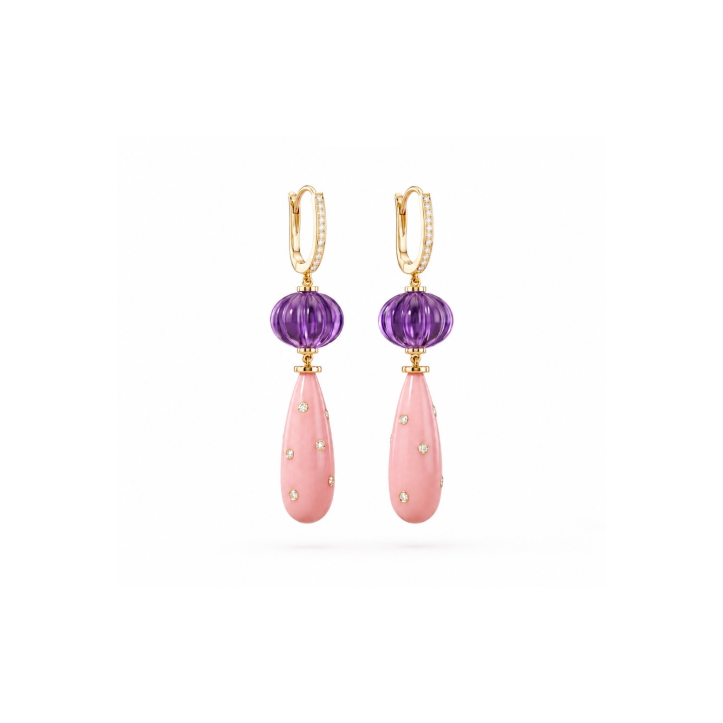 Rosé Drop Earrings