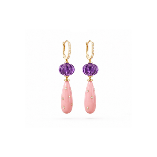 Rosé Drop Earrings