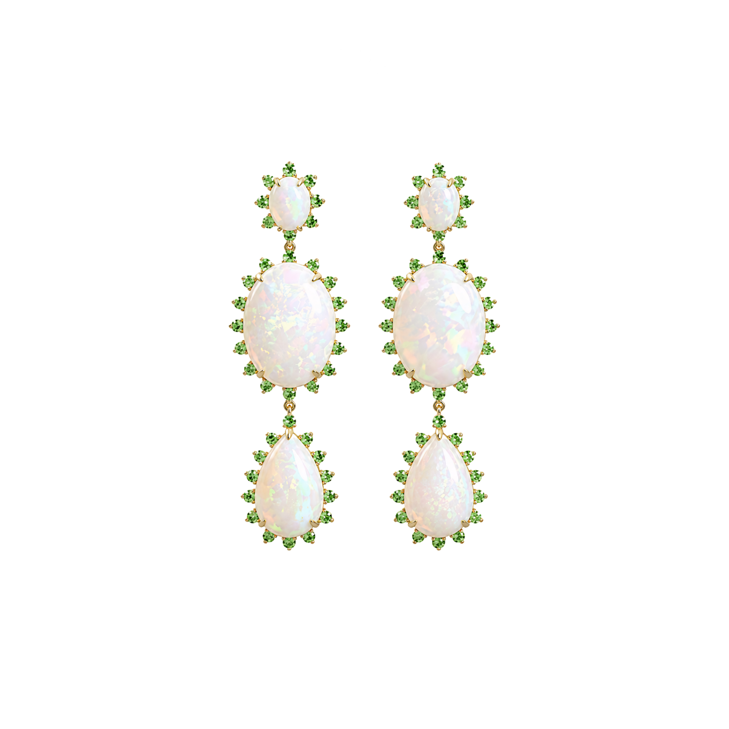 14K Gold Ethiopian Earrings