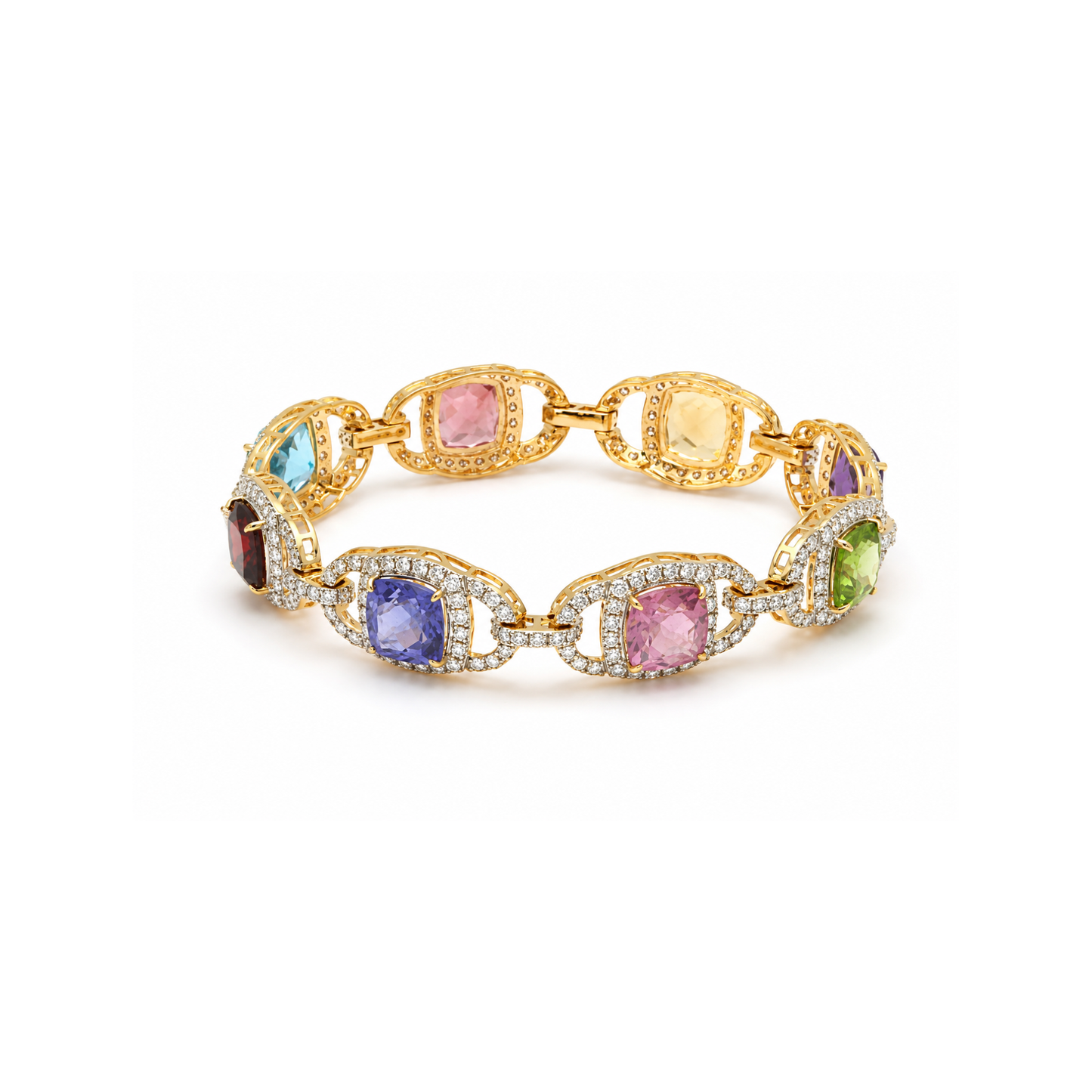 18K Gold Kaleidoscope Diamond Bracelet