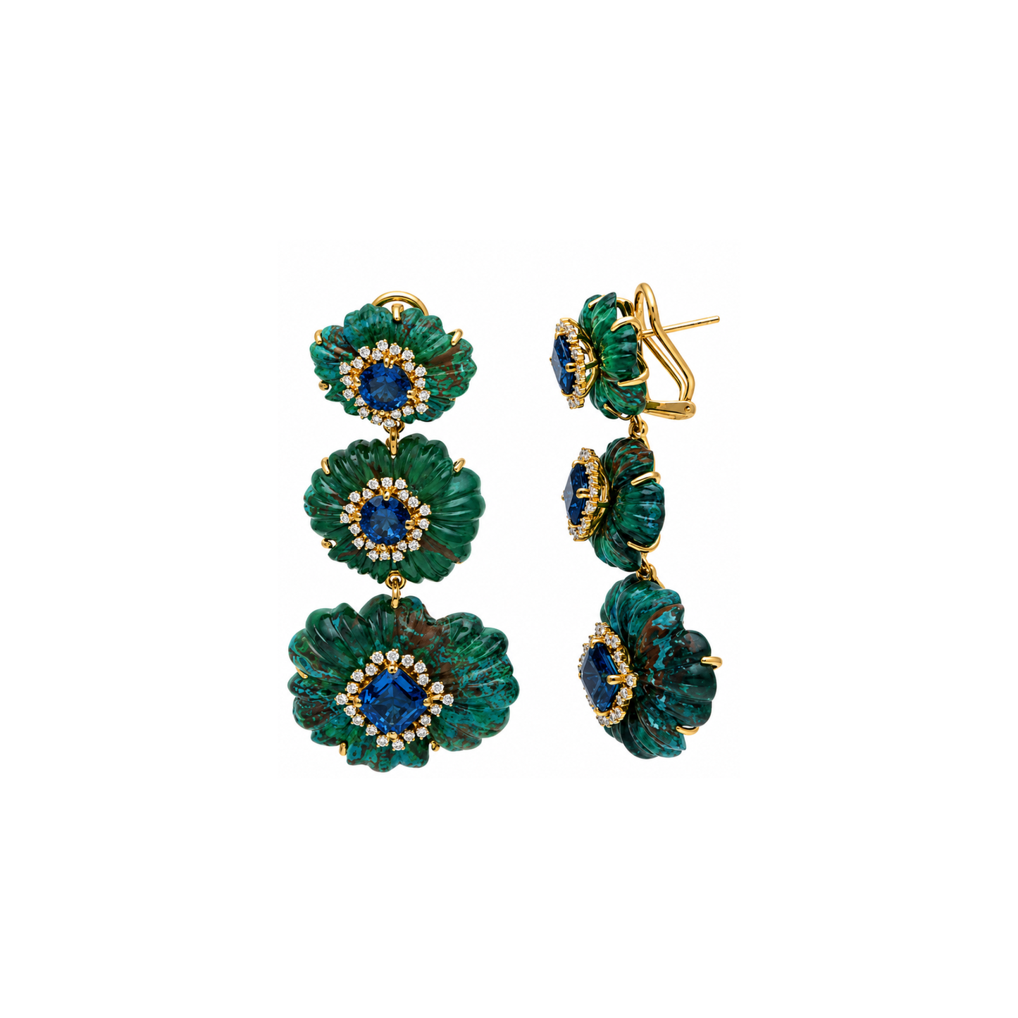 14K Gold Botanica Diamond Earrings