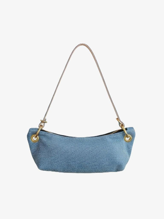 Baby Blair Shoulder Bag, Denim Printed Leather