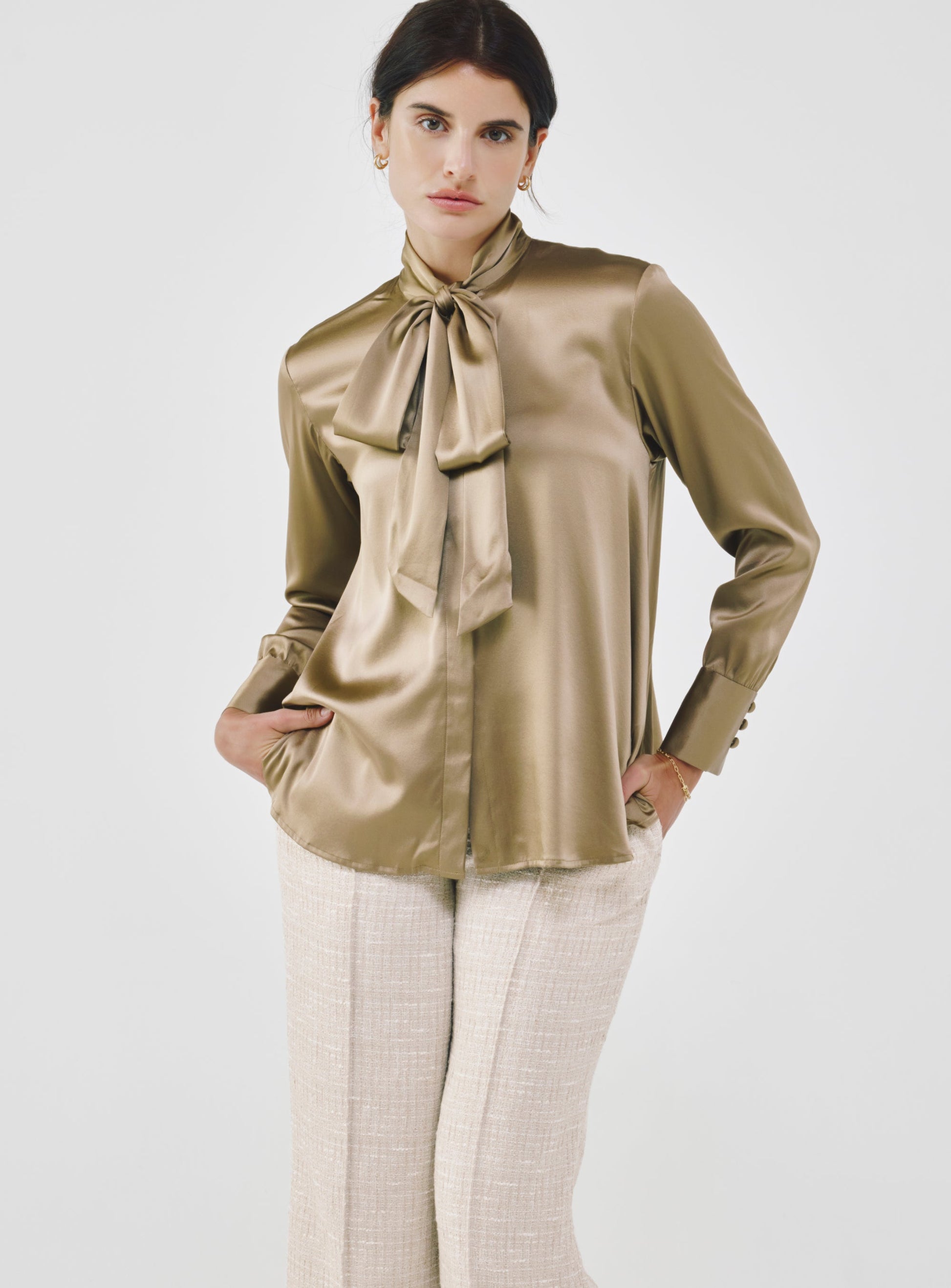 Silk Bow Blouse