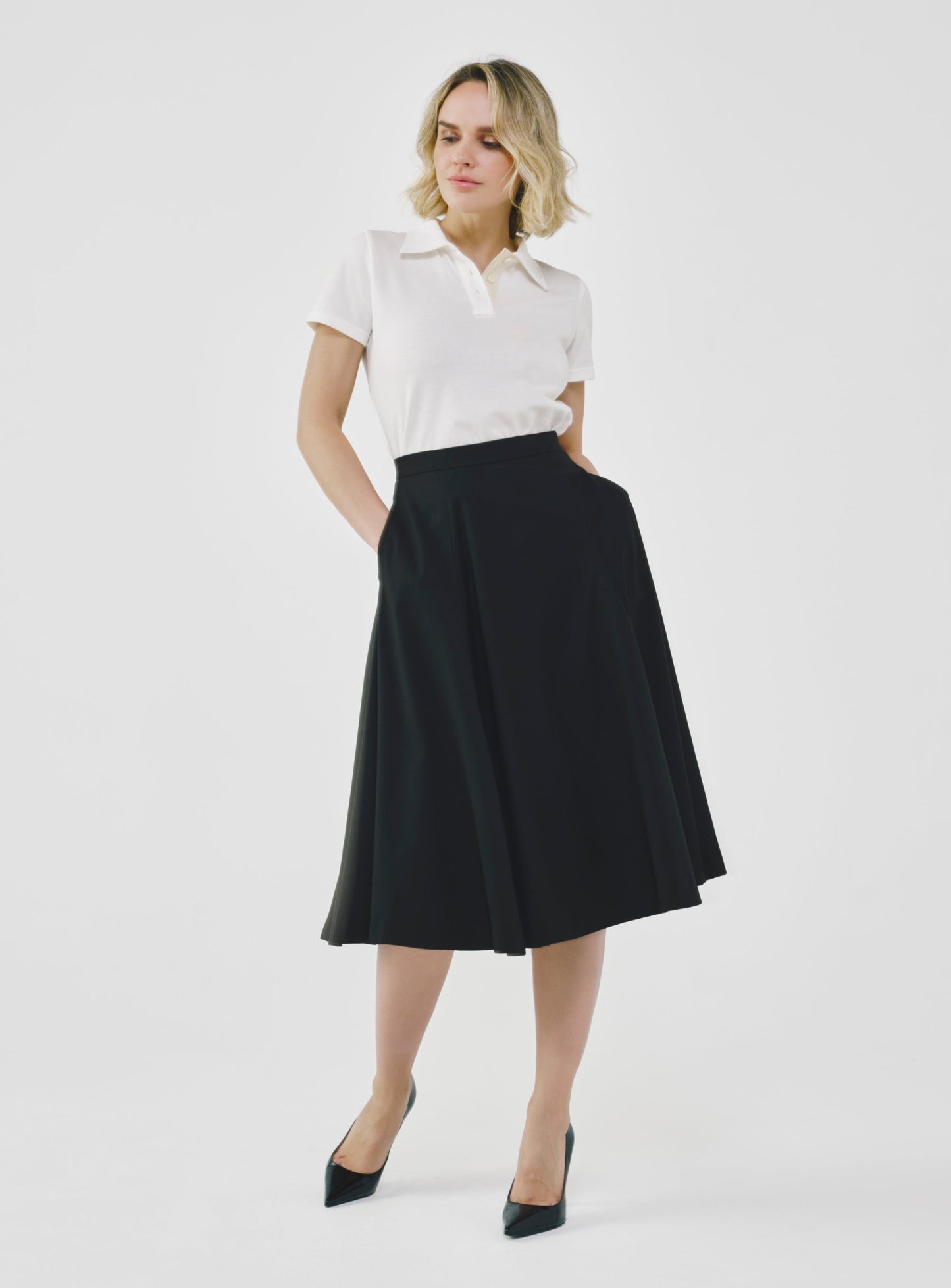 Cotton Polo Shirt with Fancy Tweed