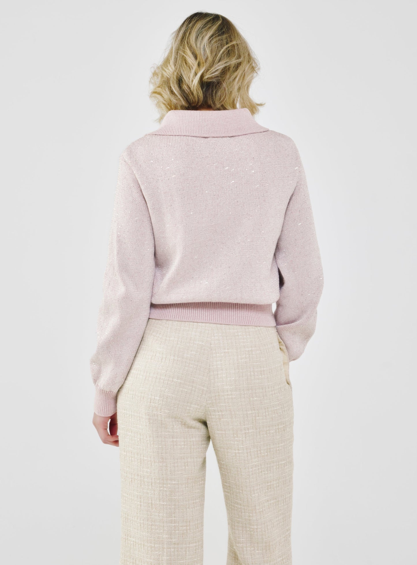 Sequin-Kissed Cotton Cardigan
