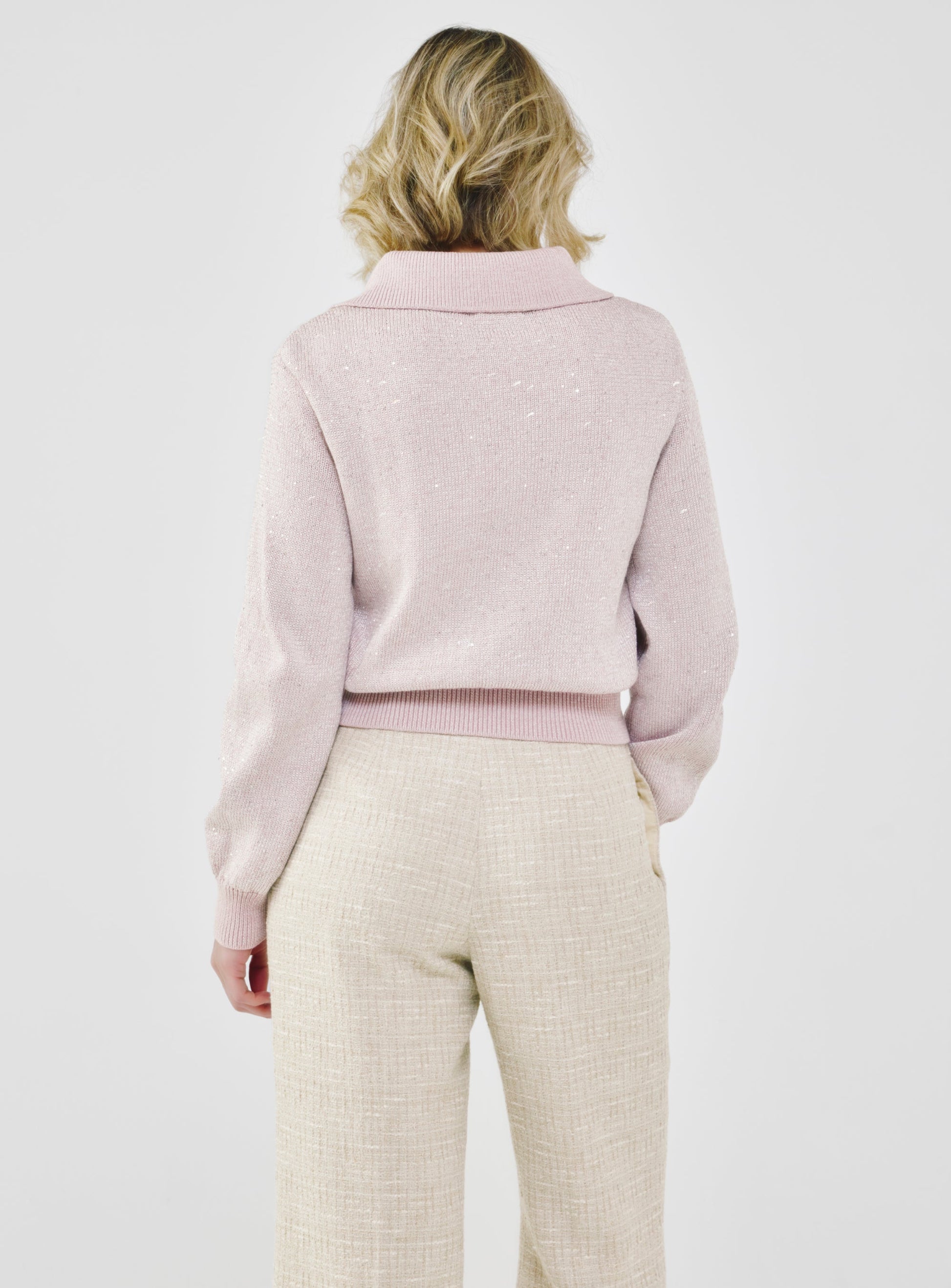Sequin-Kissed Cotton Cardigan
