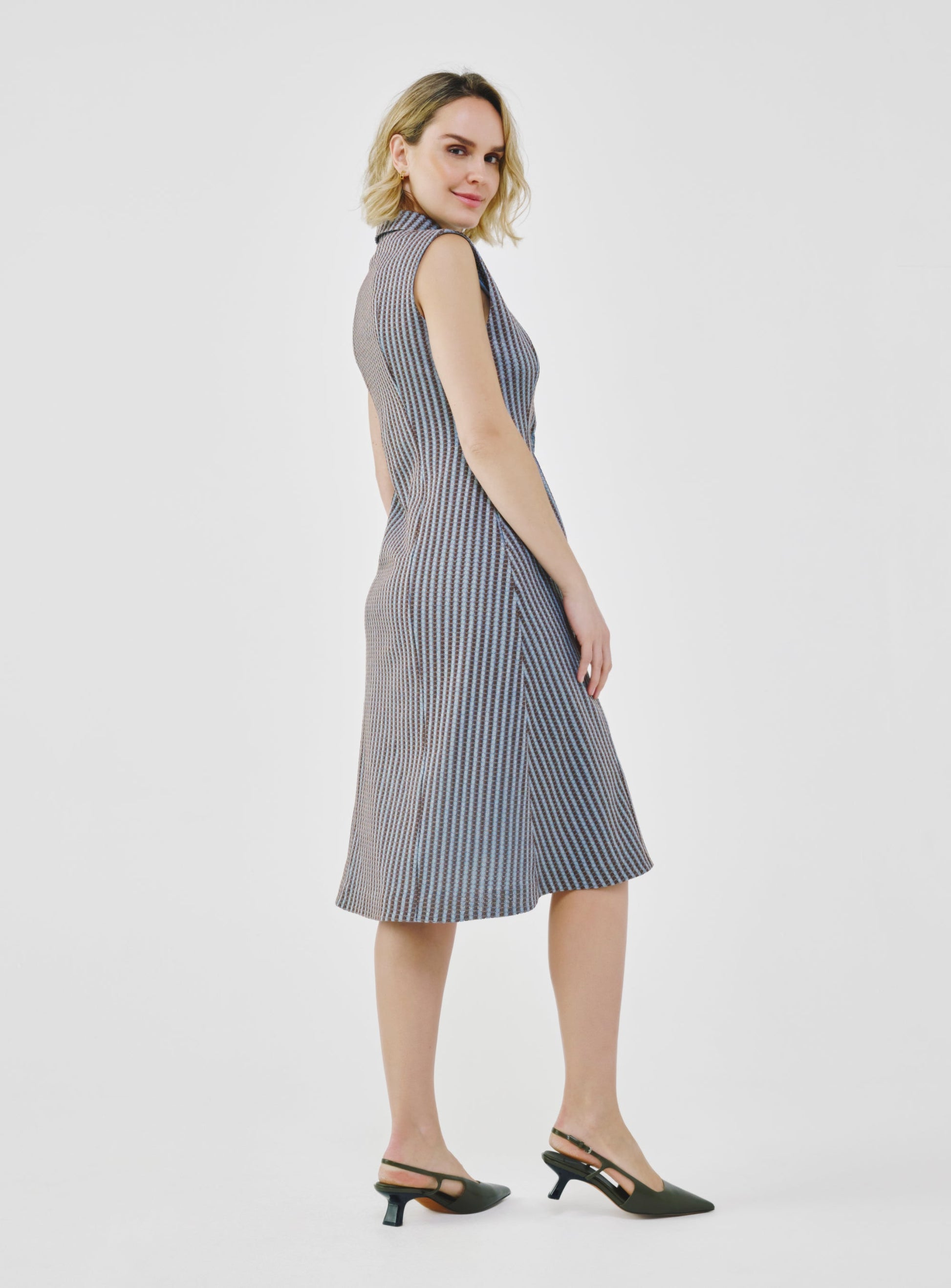 Sleeveless Tailored Midi Dress