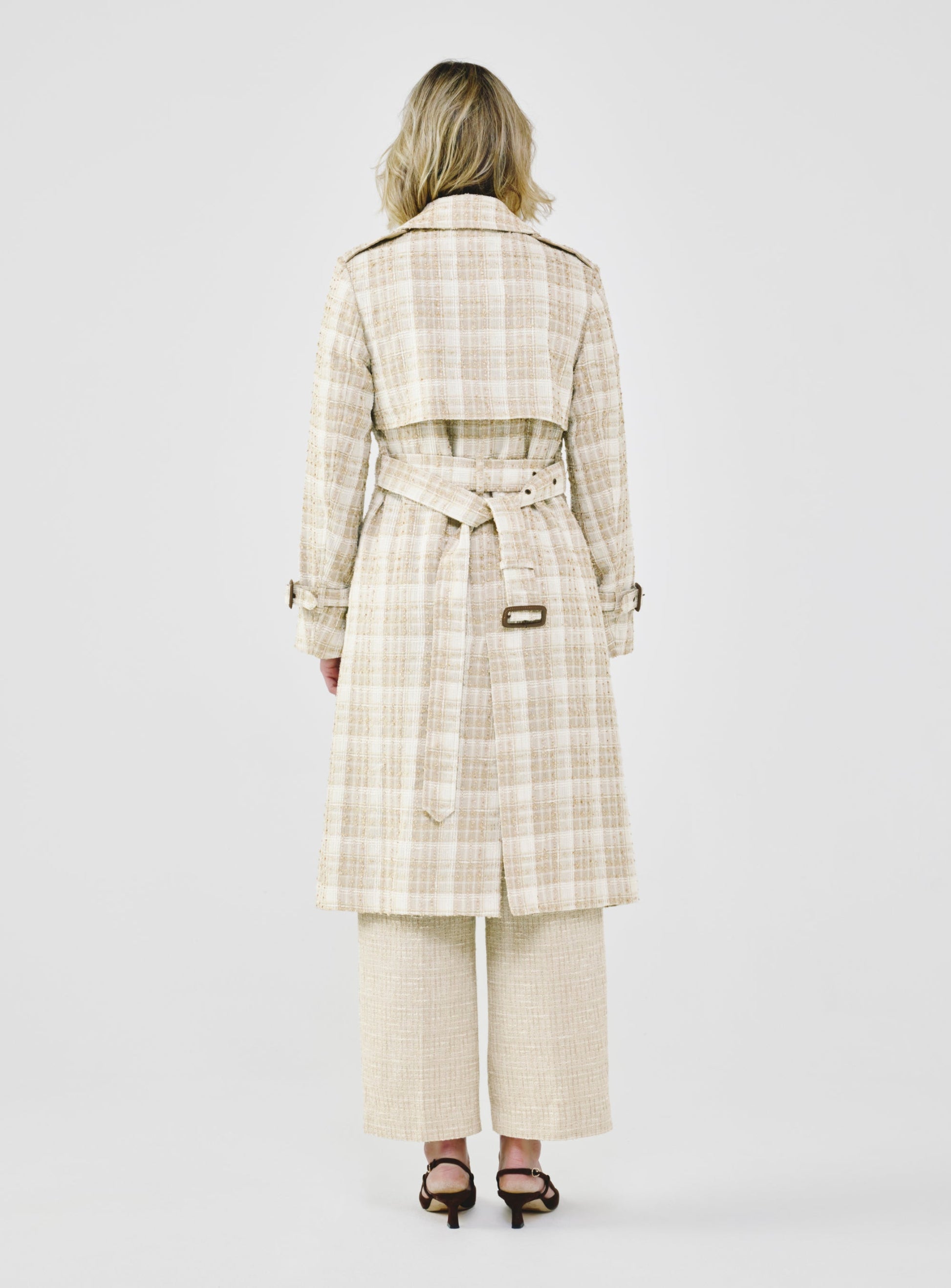 Heritage Plaid Tweed Trench