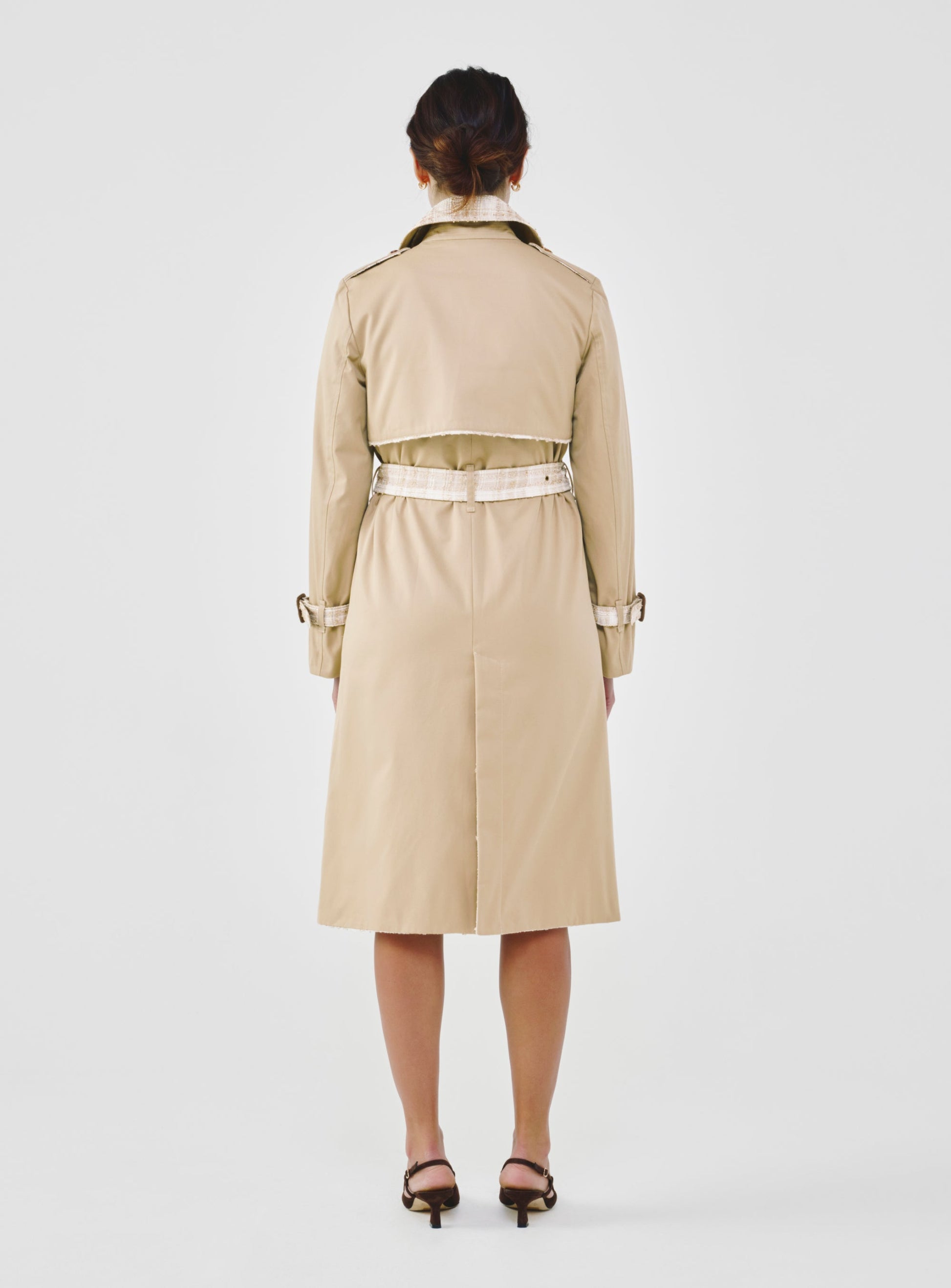 Twill & Tweed Contrast Trench