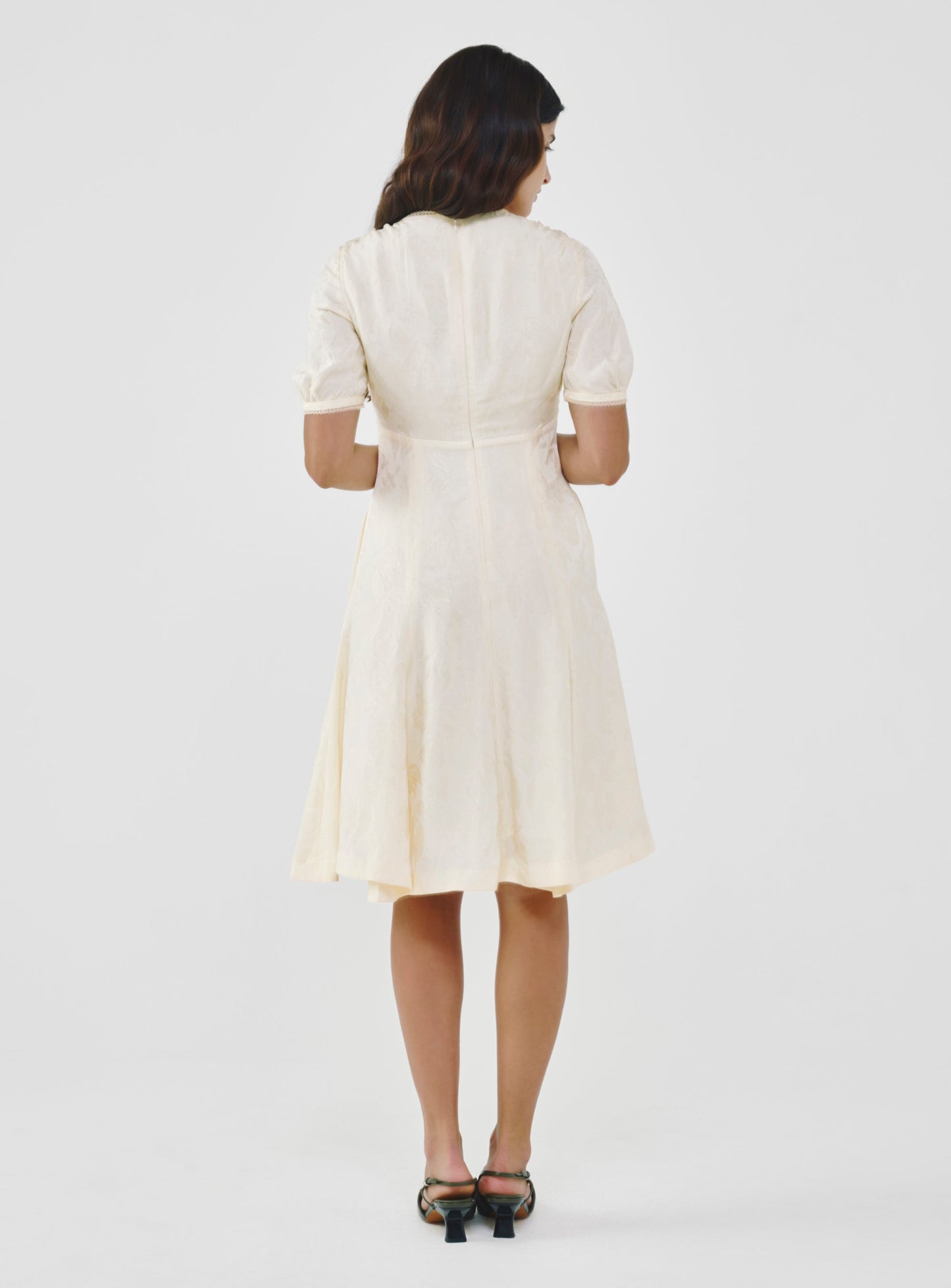 Floral Jacquard Midi Dress