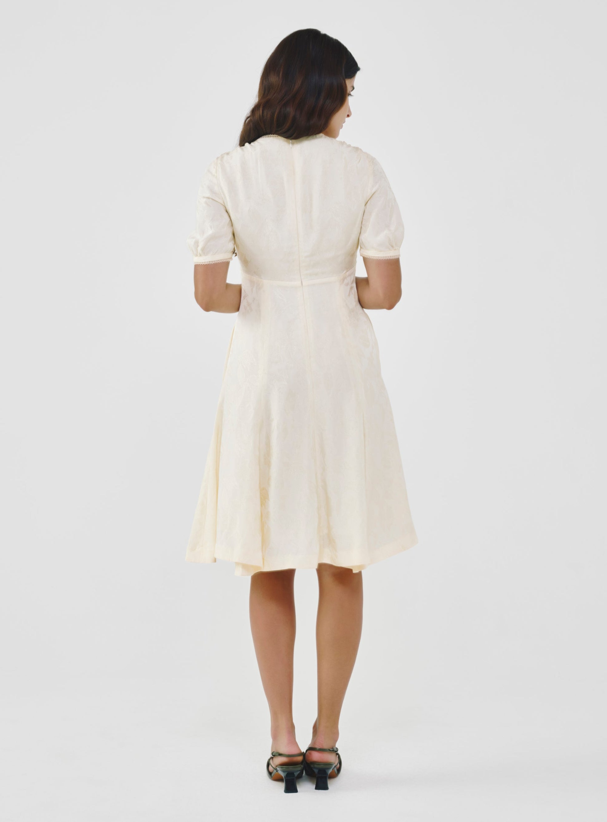 Floral Jacquard Midi Dress