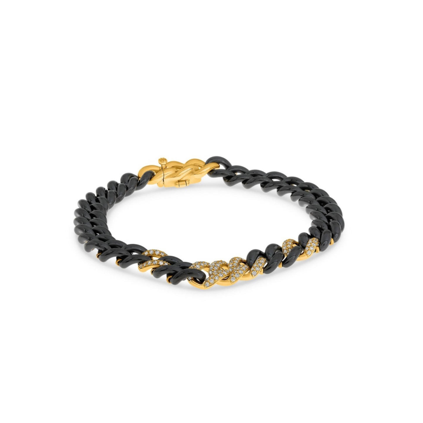 14K Gold Ceramic Chain Link Bracelet
