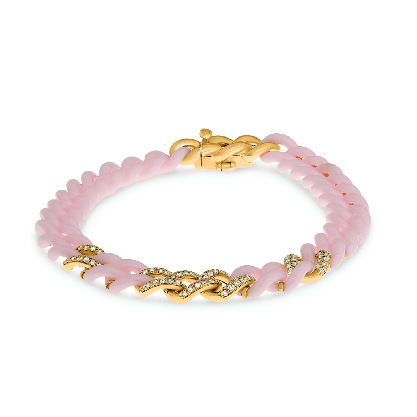 14K Gold Ceramic Chain Link Bracelet