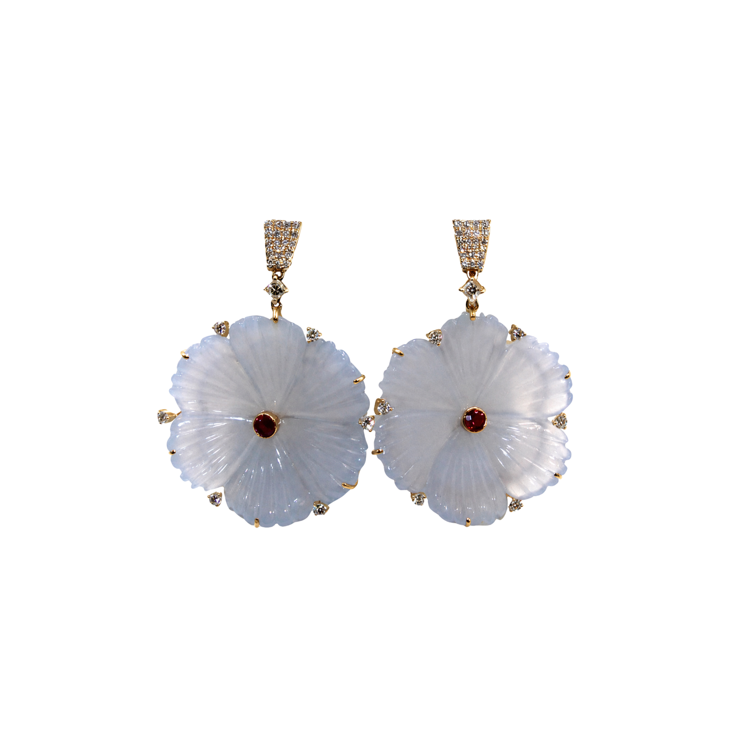 18K Yellow Gold Celestia Bloom Diamond Earrings