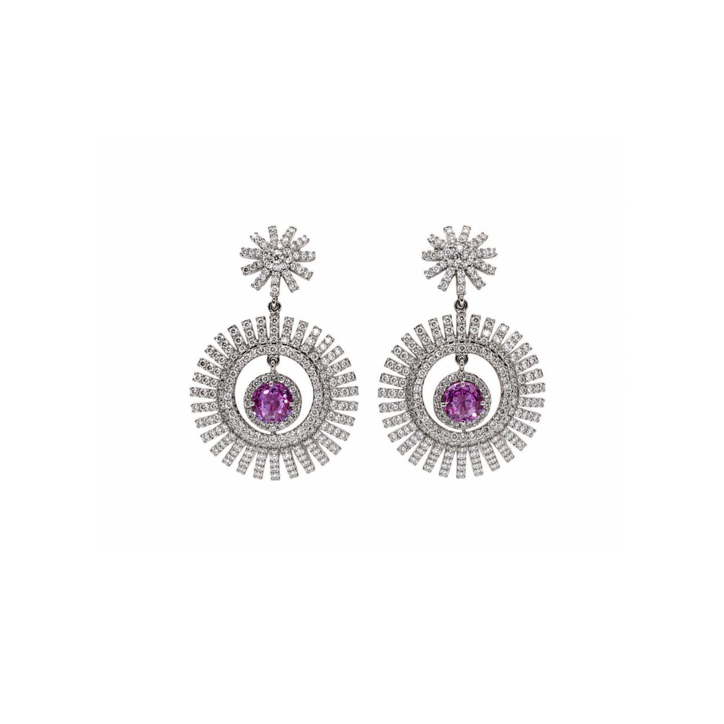 18K White Gold Solstice Sapphire & Diamond Earrings