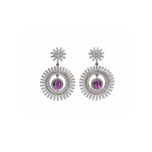 18K White Gold Solstice Sapphire & Diamond Earrings