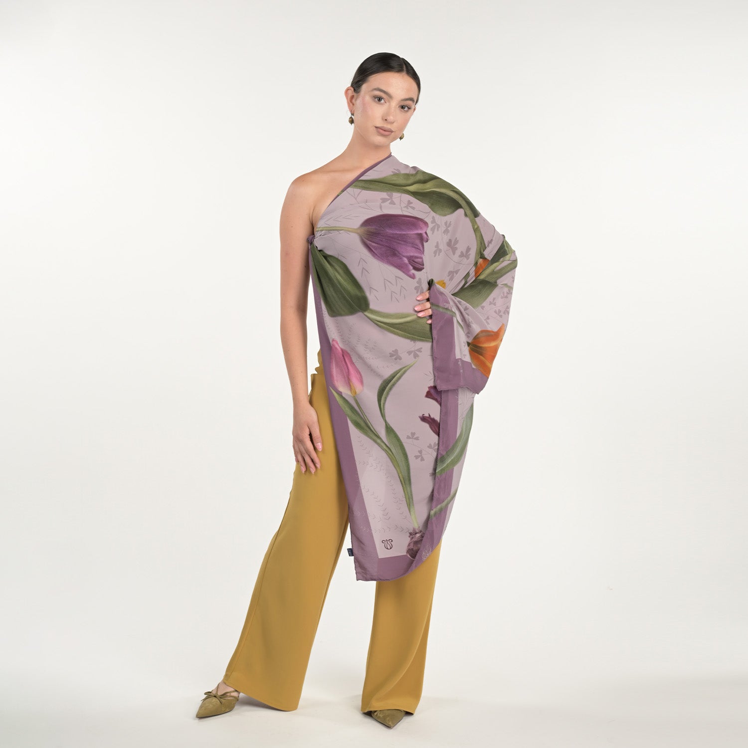 Tulip Scarf In Mauve