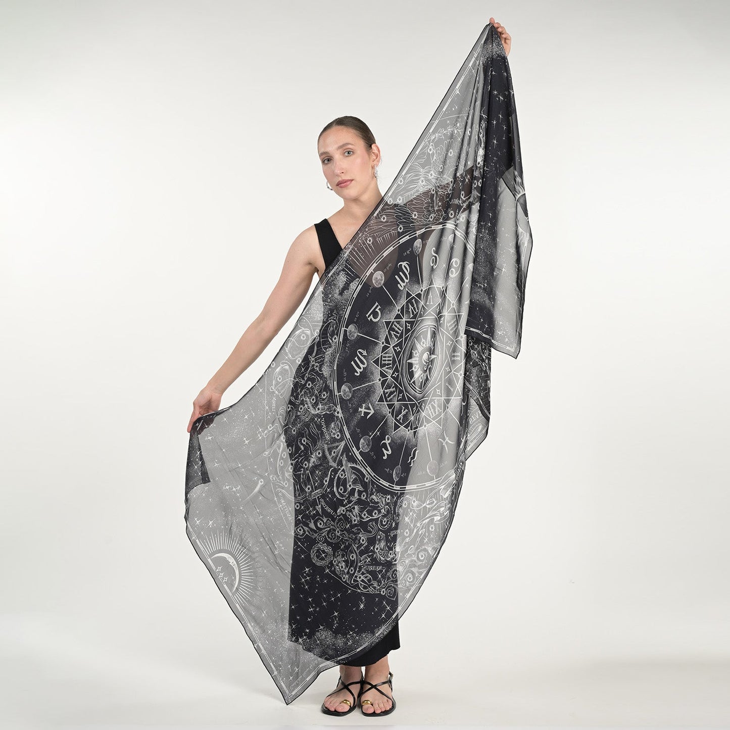 Zodiac Silk Chiffon Scarf