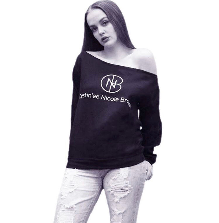 DNB Off the shoulder Sweatshirt (Black)