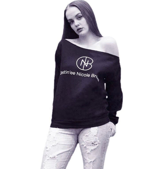 DNB Off the shoulder Sweatshirt (Black)