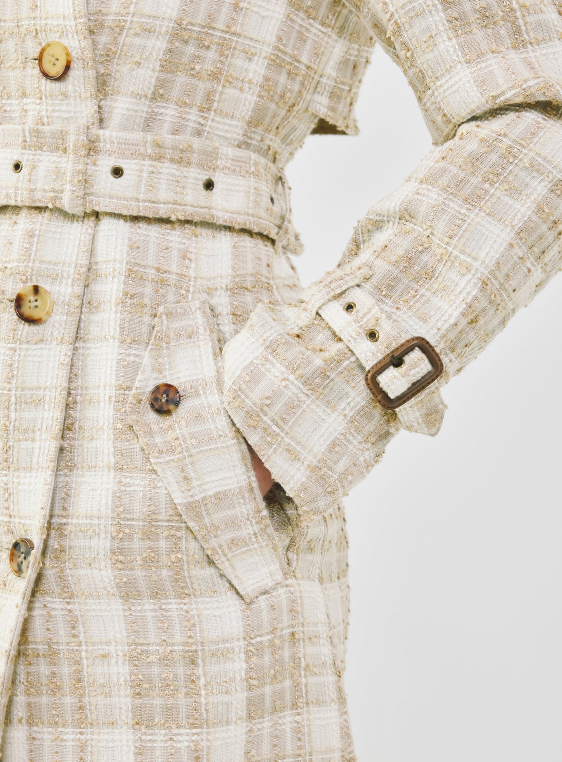 Heritage Plaid Tweed Trench