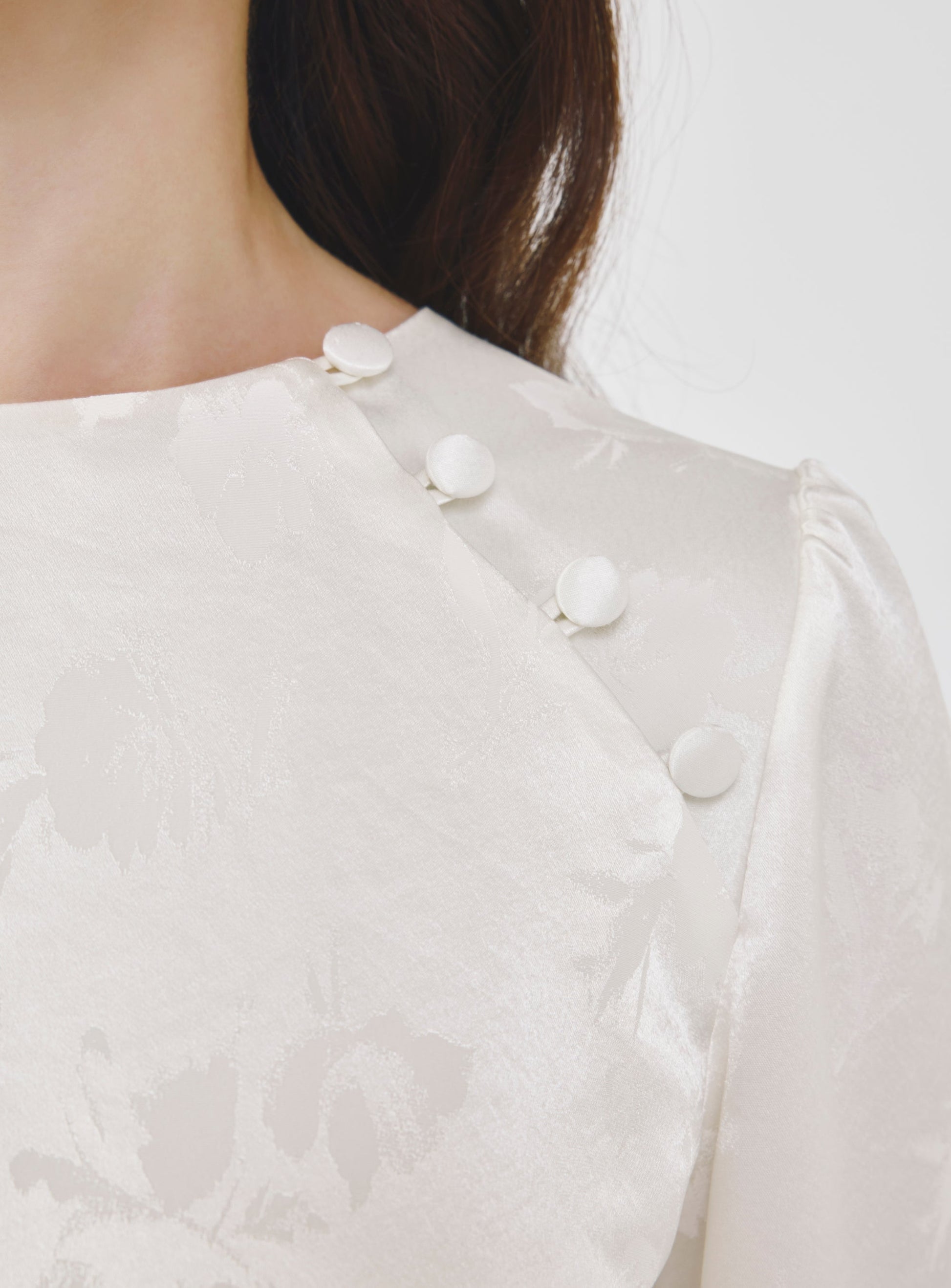 Off-White Floral Print Blouse