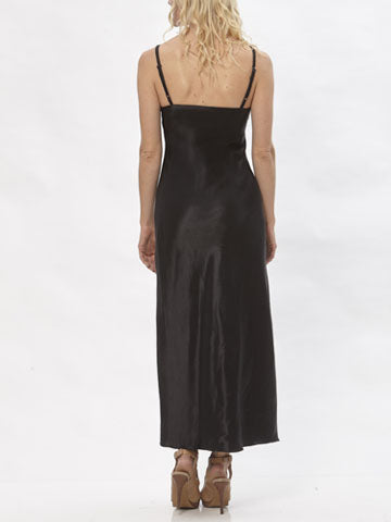 Vivien Slipdress – Hemp/Silk-Black