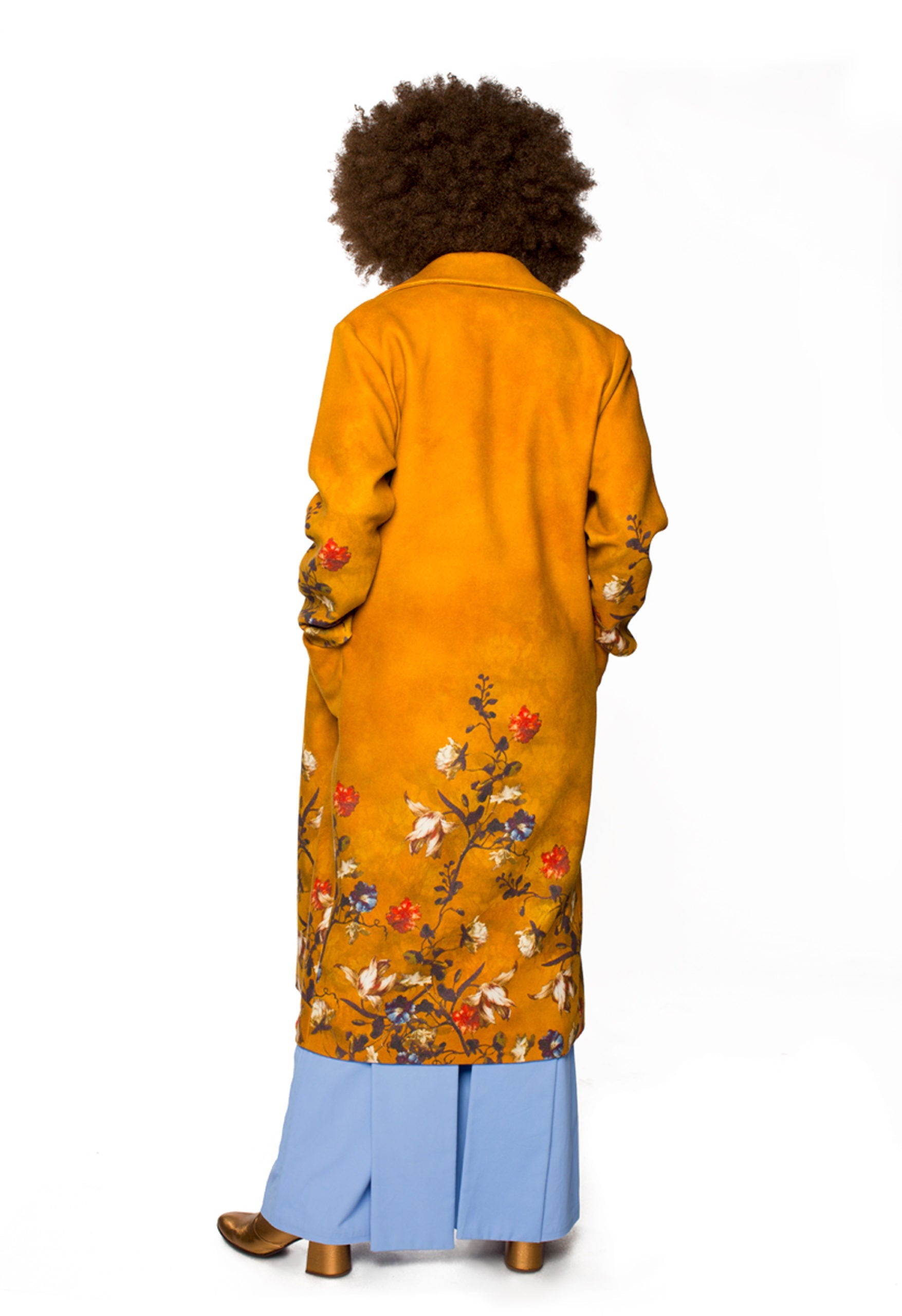 Coat Orange Flowers