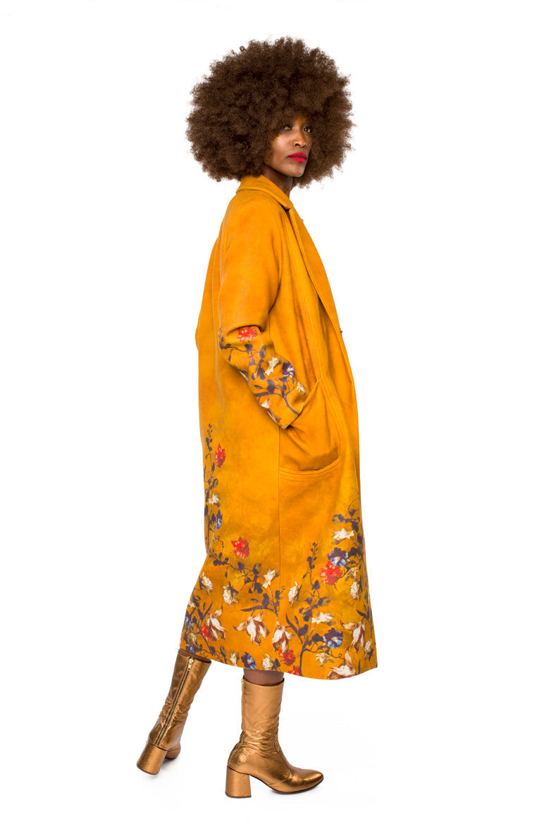 Coat Orange Flowers