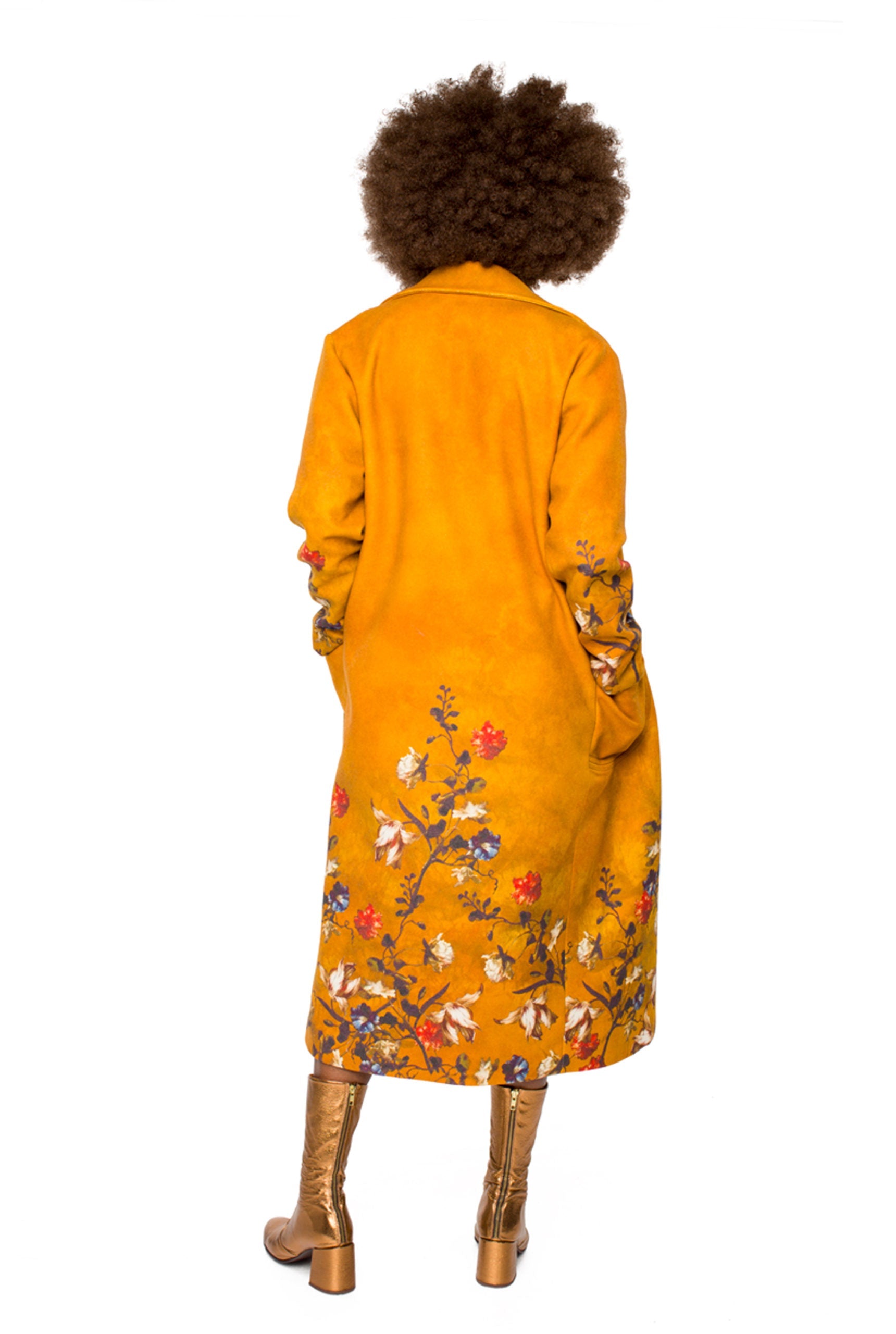 Coat Orange Flowers