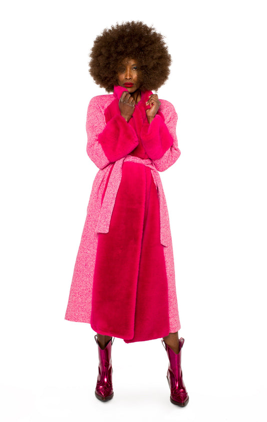 Coat Pink Faux Fur