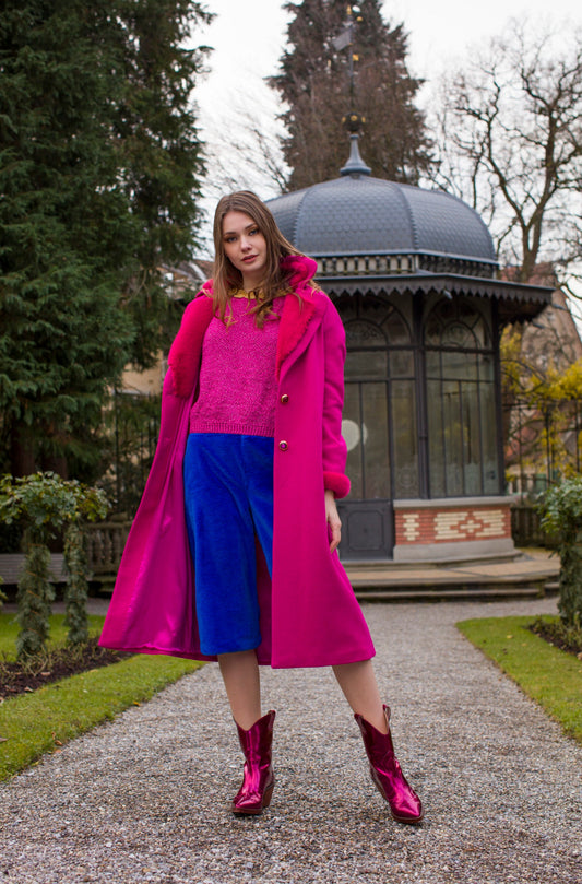 Coat Pink Fake Fur